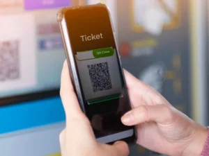 QR e-ticket on a smart phone